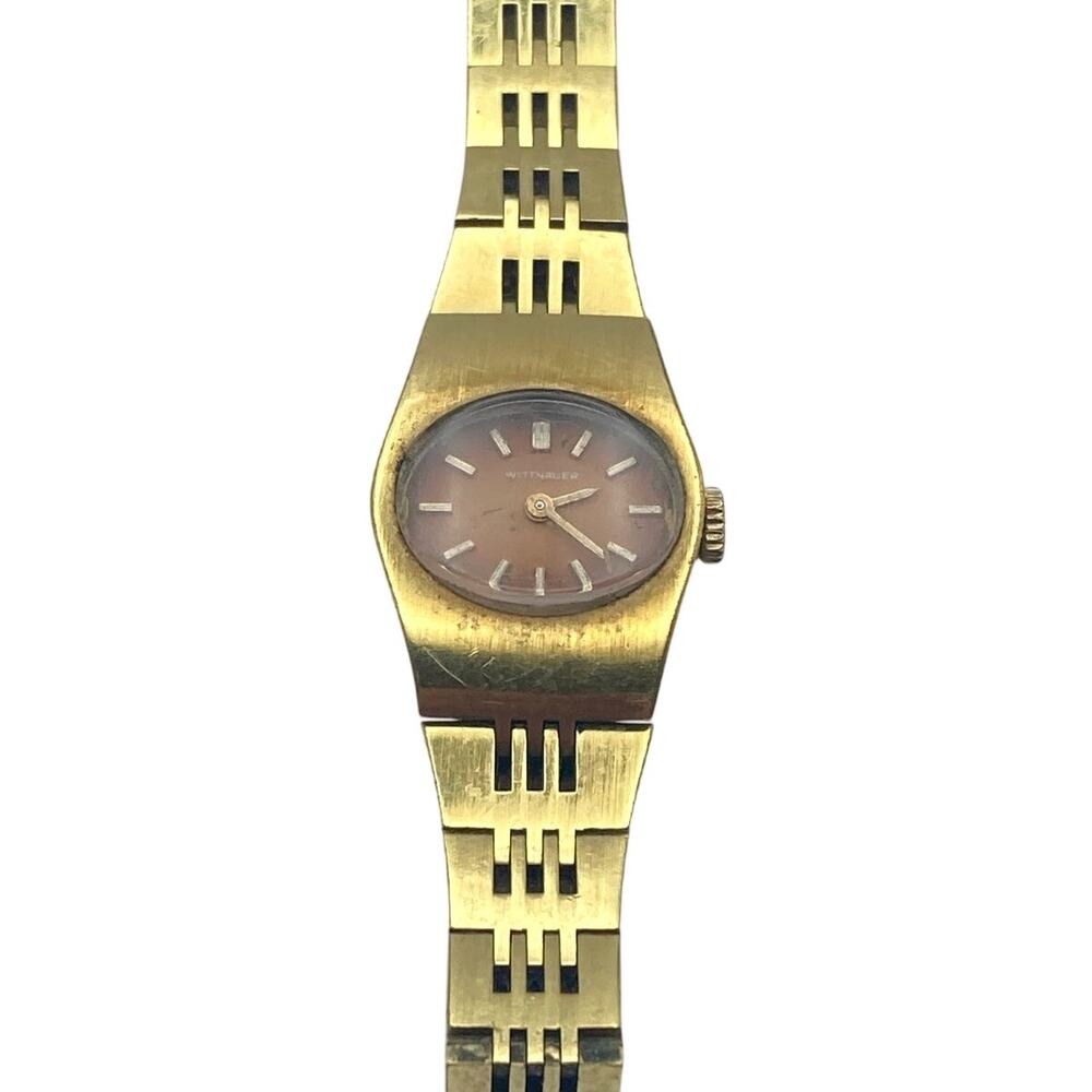Vintage Wittnauer Women's Mechanical Wind Up Watch 19mm Wrist 5.5-5.75 Works